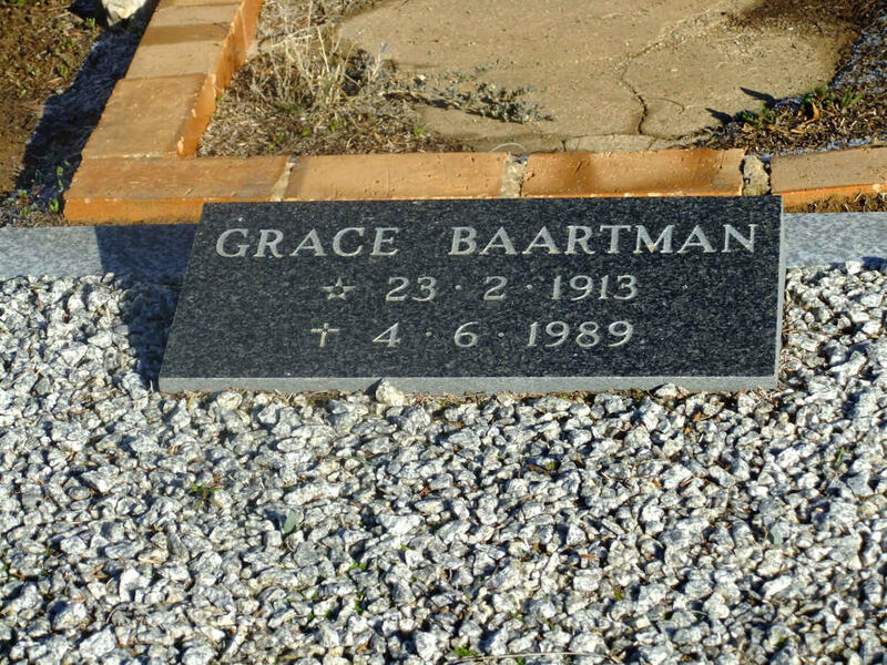 BAARTMAN Grace 1913-1989
