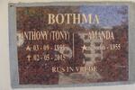 BOTHMA Anthony 1951-2015 & Amanda 1955-