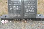 WYK Andries Jacobus, van 1924-2007 & Susanna Susara 1934-