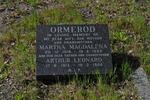 ORMEROD Arthur Leonard 1913-1984 & Martha Magdalena 1914-1982