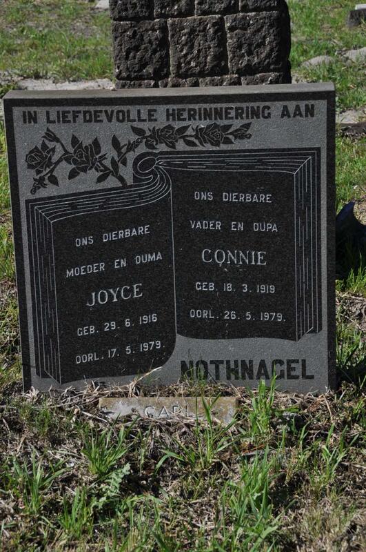 NOTHNAGEL Connie 1919-1979 & Joyce 1916-1979