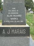 MARAIS Abraham Johannes 1881-1955 :: MARKS Kathleen Rohan nee MARAIS 1915-2003 :: MARKS Alan Richard 1943-1983