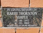 VERTUE Harry Thornton 1932-2008