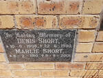 SHORT Denis 1908-1990 & Marlie 1910-2001