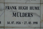 MULDERS Frank Hugh Hume 1926-1998