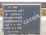 GEYSER Coenraad F.J. 1917-1990