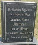 MERWE Jacobus Lucas Marthinus, van de 1908-1971