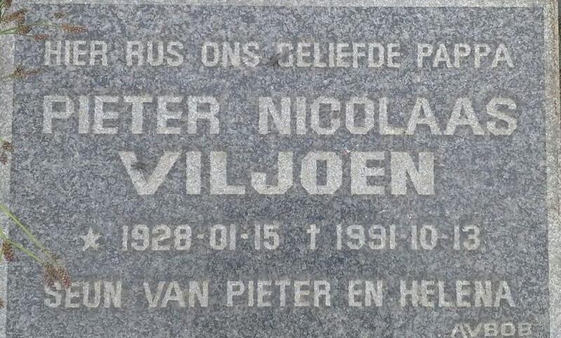 VILJOEN Pieter Nicolaas 1928-1991