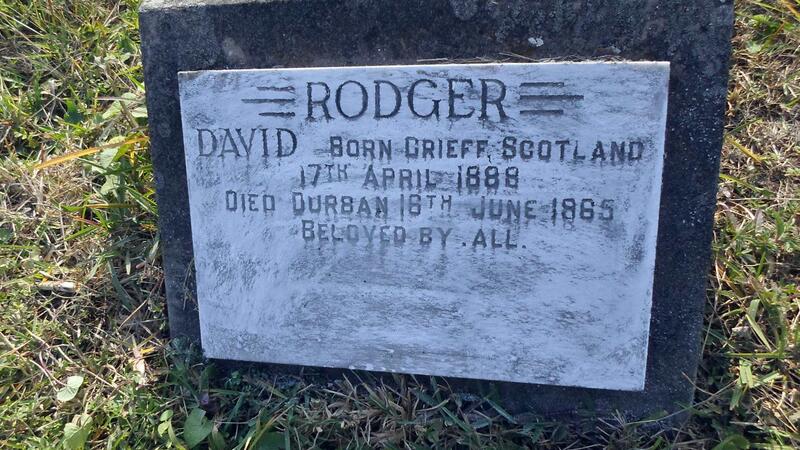RODGER David 1888-1965