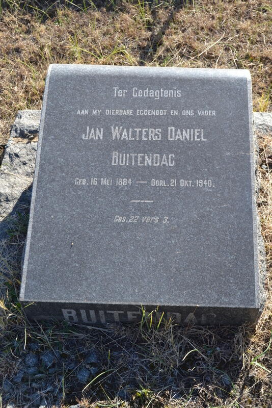 BUITENDAG Jan Walters Daniel 1884-1940