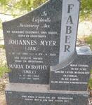 FABER Johannes Myer 1921-2001 & Maria Dorothy 1923-2004
