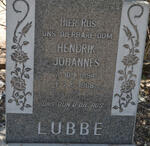 LUBBE Hendrik Johannes 1894-1968