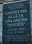 ORLANDINI Christina Alleta 1928-2006