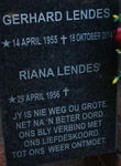 LENDES Gerhard 1955-2014 & Riana 1956-