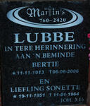LUBBE Bertie 1913-2006 :: LUBBE Sonette 1951-1964