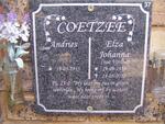 COETZEE Andries 1935- & Elza Johanna VOSLOO 1939-2015