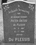 PLESSIS Pieter Coetzee, du 1897-1965