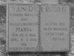 BERG Maria, van der 1906-1964