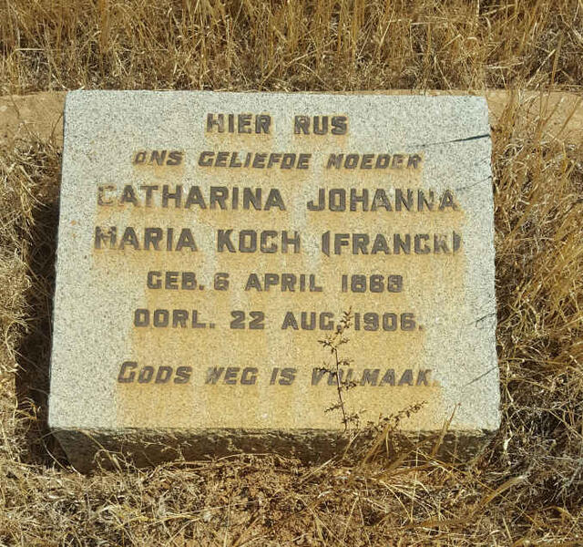 KOCH Catharina Johanna Maria nee FRANCK 1868-1906