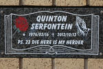 SERFONTEIN Quinton 1976-2012