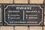 STEVENS Francois 1914-1993 & Susanna A. 1923-2010