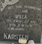 KARSTEN Willa nee V. WYK 1947-1975
