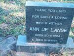 LANGE Ann, de 1934-1987