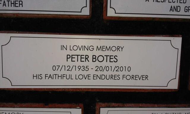 BOTES Peter 1935-2010