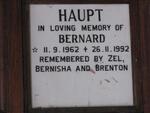 HAUPT Bernard 1962-1992