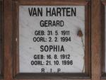 HARTEN Gerard, van 1911-1994 & Sophia 1912-1996