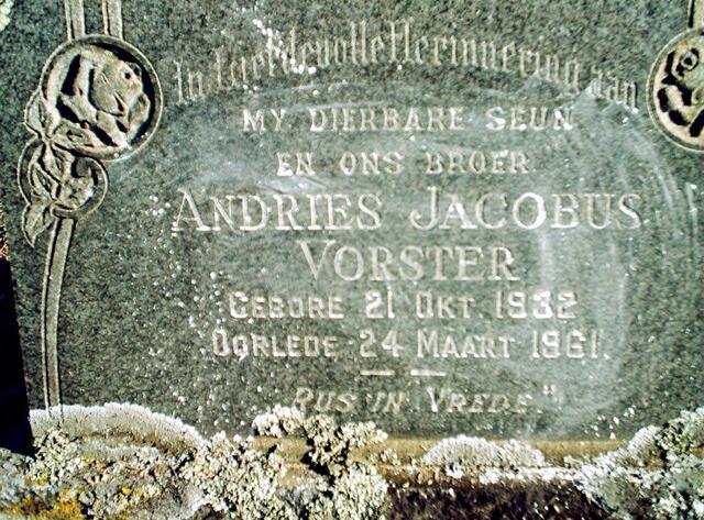 VORSTER Andries Jacobus 1932-1961