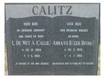 CALITZ L. de Wet A. 1904-1982 & Anna v.d.B. BRINK 1909-1985