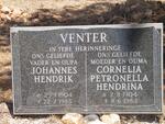 VENTER Johannes Hendrik 1904-1985 & Cornelia Petronella Hendrina 1904-1984