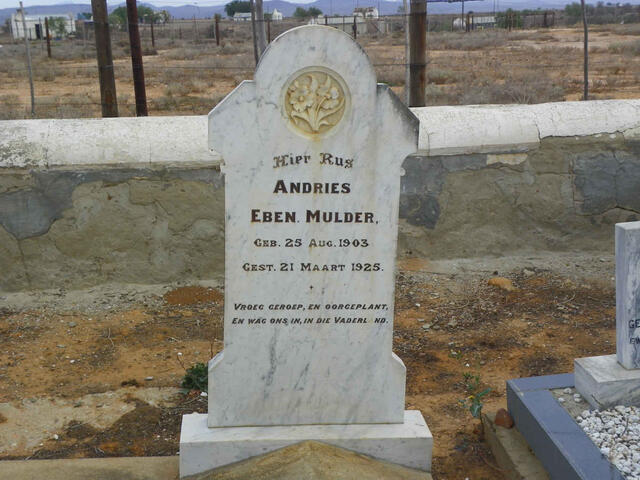 MULDER Andries Eben 1903-1925