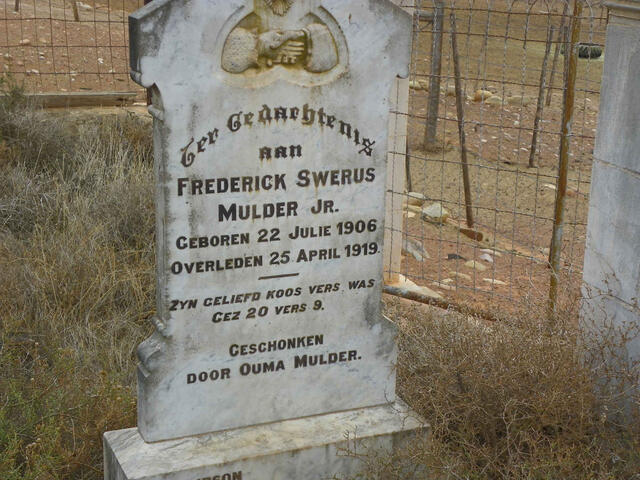 MULDER Frederick Swerus 1906-1919