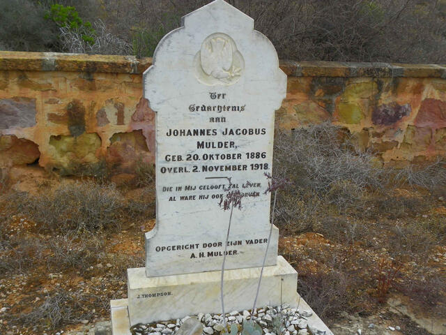 MULDER Johannes Jacobus 1886-1918