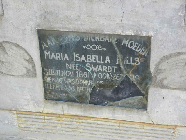 HILLS Maria Isabella nee SWARDT 1861-19??