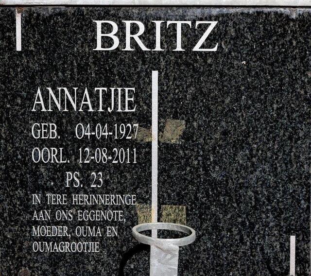 BRITZ Annatjie 1927-2011