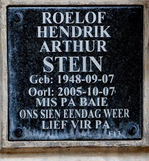 STEIN Roelof Hendrik Arthur 1948-2005