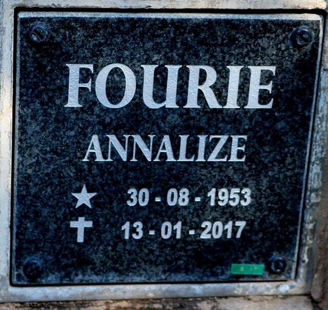 FOURIE Annalize 1953-2014