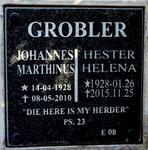 GROBLER Johannes Marthinus 1928-2010 & Hester Helena 1928-2015