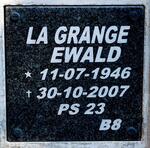 GRANGE Ewald, la 1946-2007