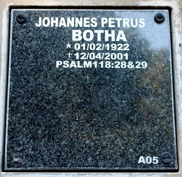 BOTHA Johannes Petrus 1922-2001