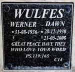 WULFES Werner 1936- & Dawn 1930-2008