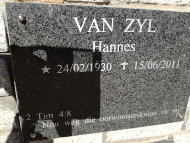 ZYL Hannes, van 1930-2011