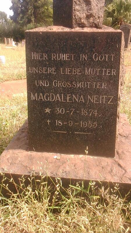 NEITZ Magdalena 1874-1955
