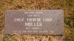MÜLLER Emilie Therese Luise nee EMANUEL 1893-1937