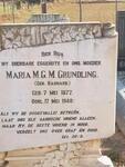 GRUNDLING Maria M.G.M. nee BARNARD 1877-1940