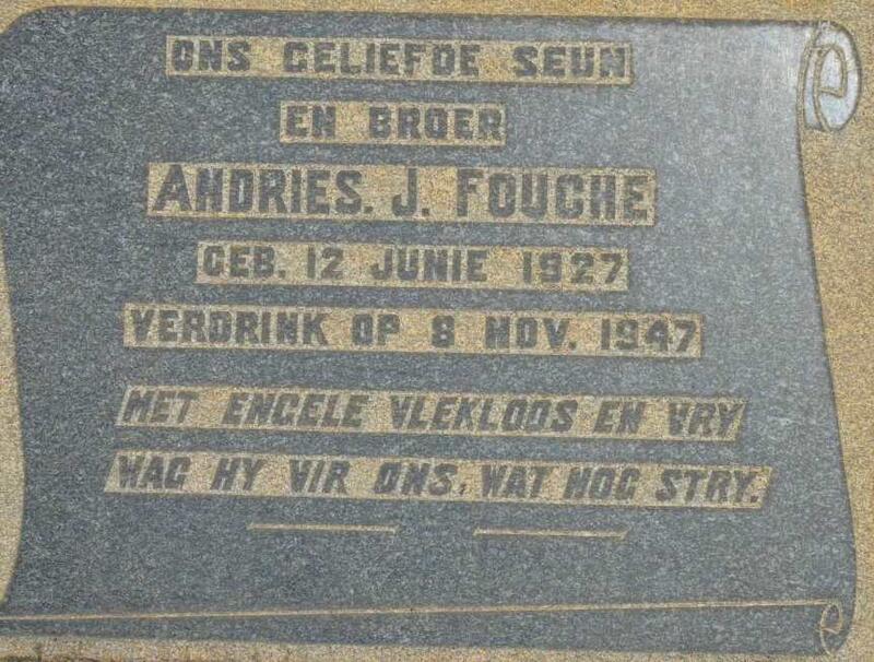 FOUCHE Andries J. 1927-1947