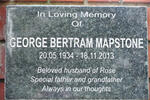 MAPSTONE George Bertram 1934-2013